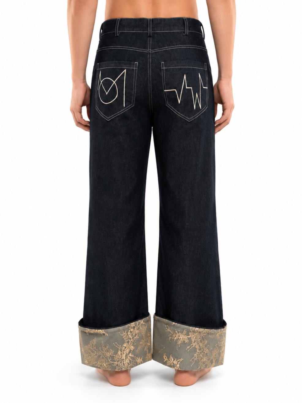 Bloom Cuff Wide-Leg Denim