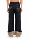 Bloom Cuff Wide-Leg Denim