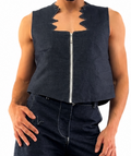 Zigzag Edge Structured Vest