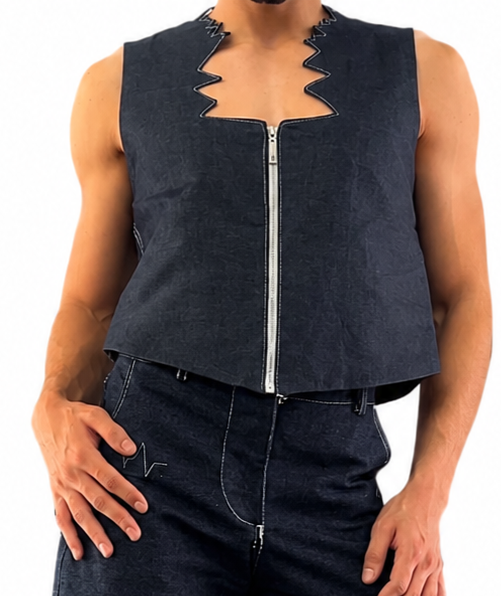 Zigzag Edge Structured Vest