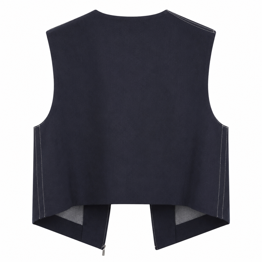 Zigzag Edge Structured Vest