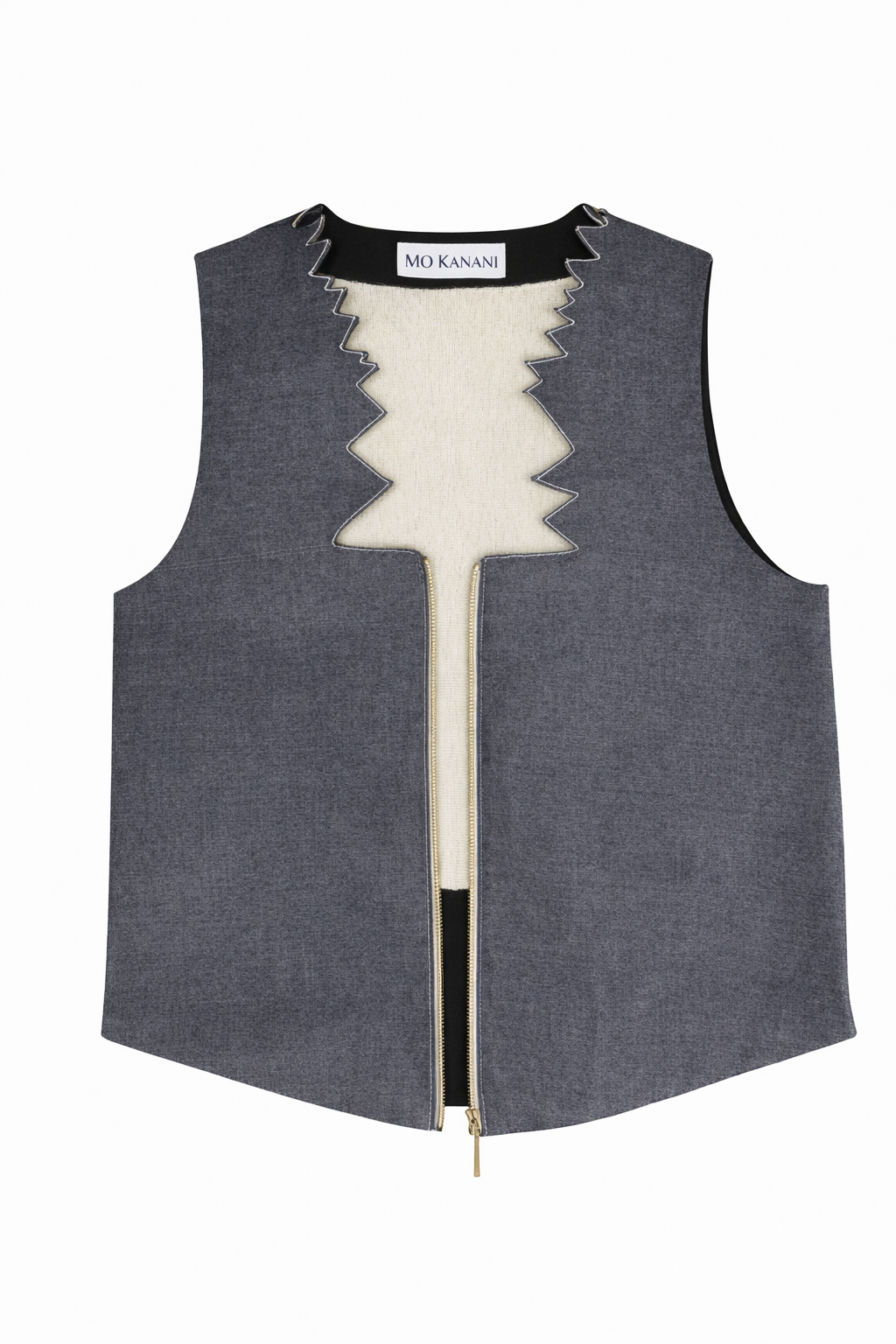 Zigzag Edge Structured Vest